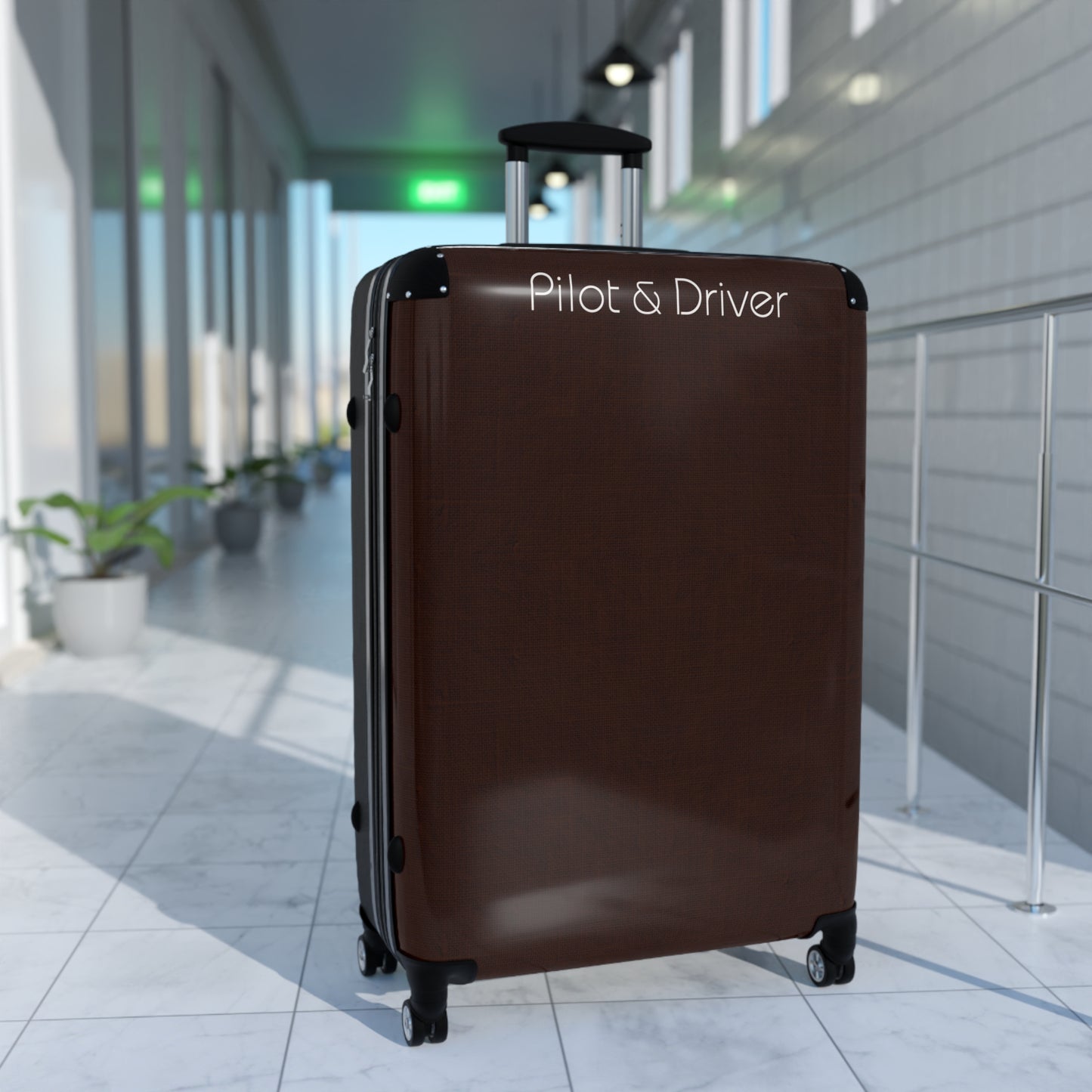 Pilot & Driver™ | Hardshell Suitcase | 3 Sizes | Chocolate