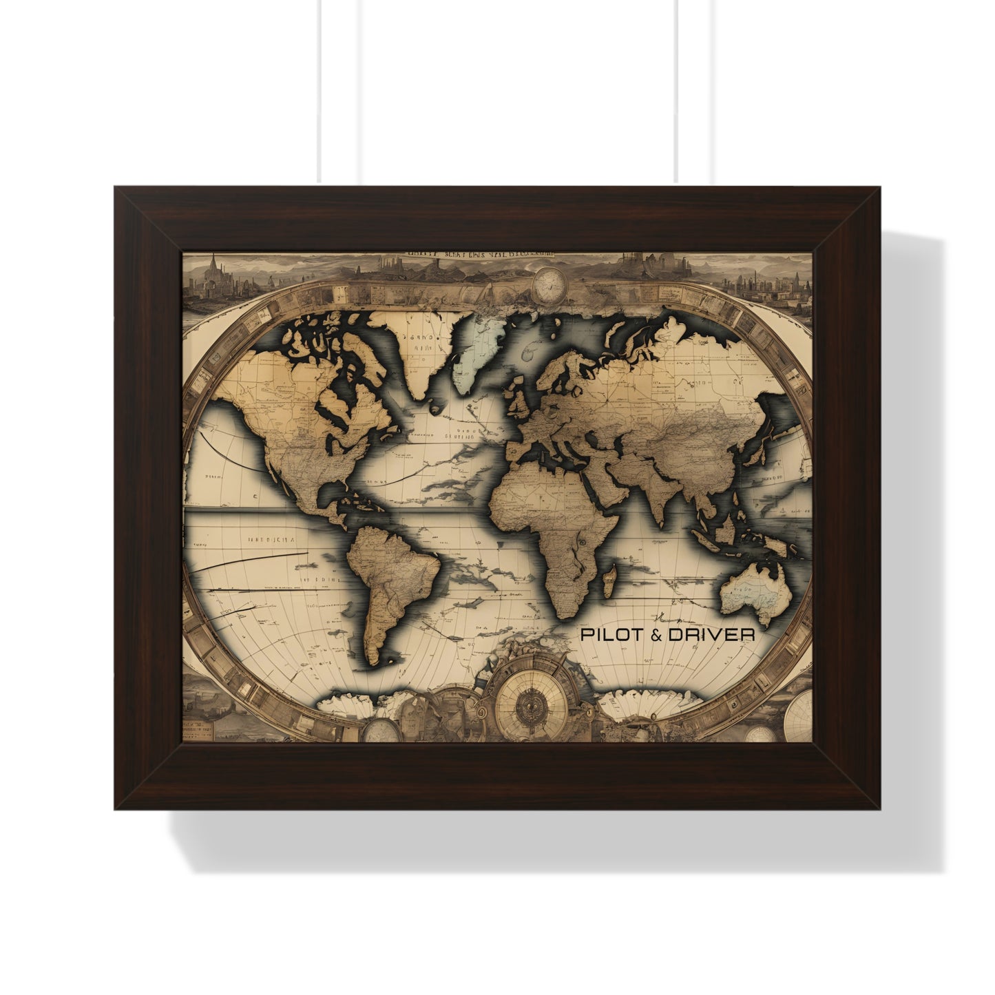 Vintage Maps Collection | Framed Giclée Print | Map 01