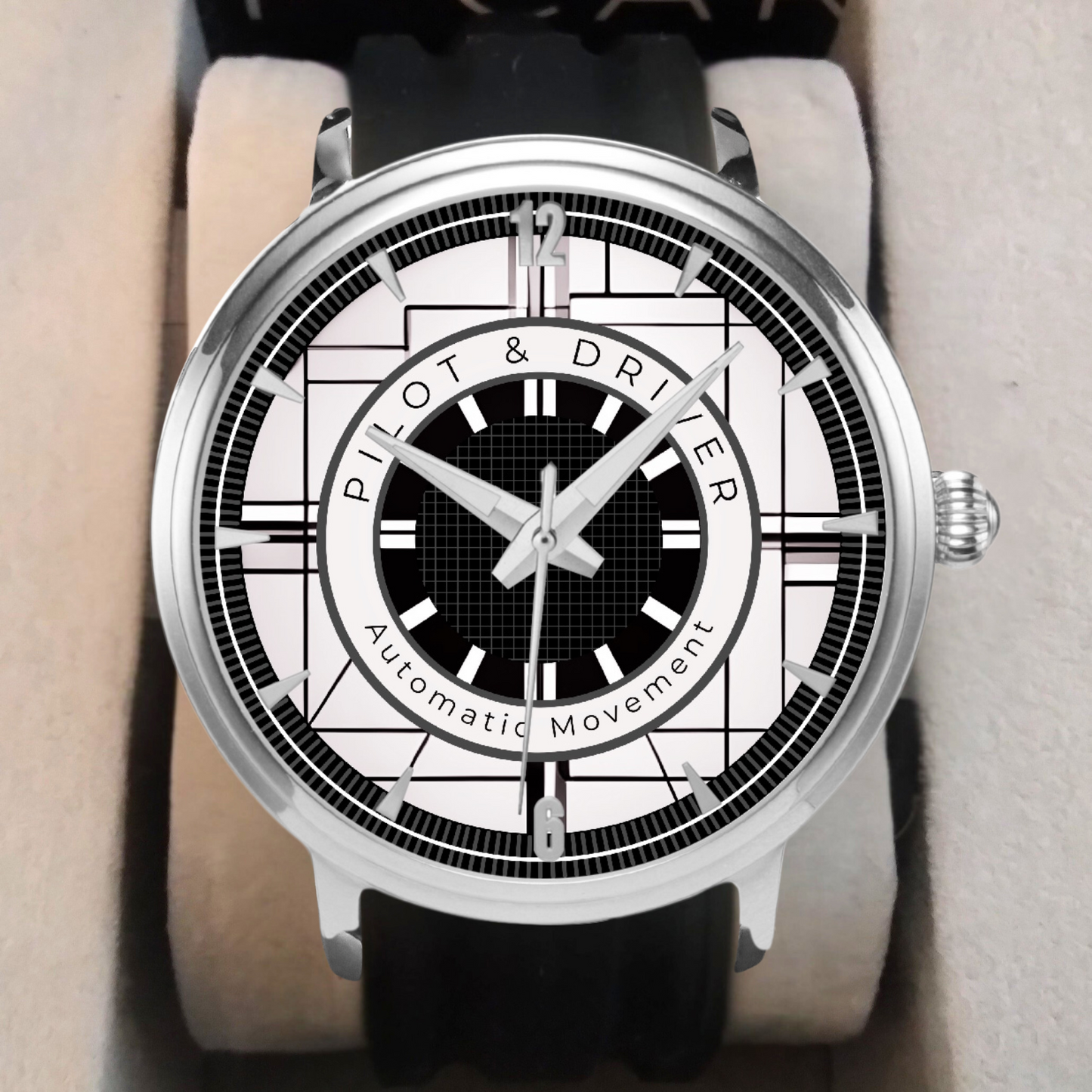 Pilot & Driver™ | Rally Art 01 | Automatic Watch | 46mm, Rubber Strap
