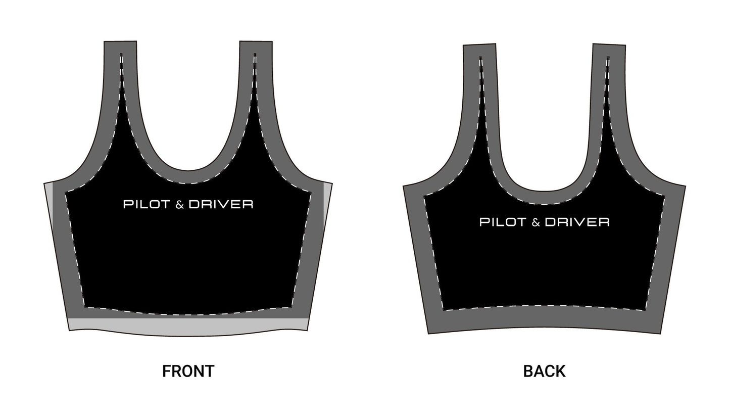 Pilot & Driver™ | Performance Sports Bra | Onyx Black
