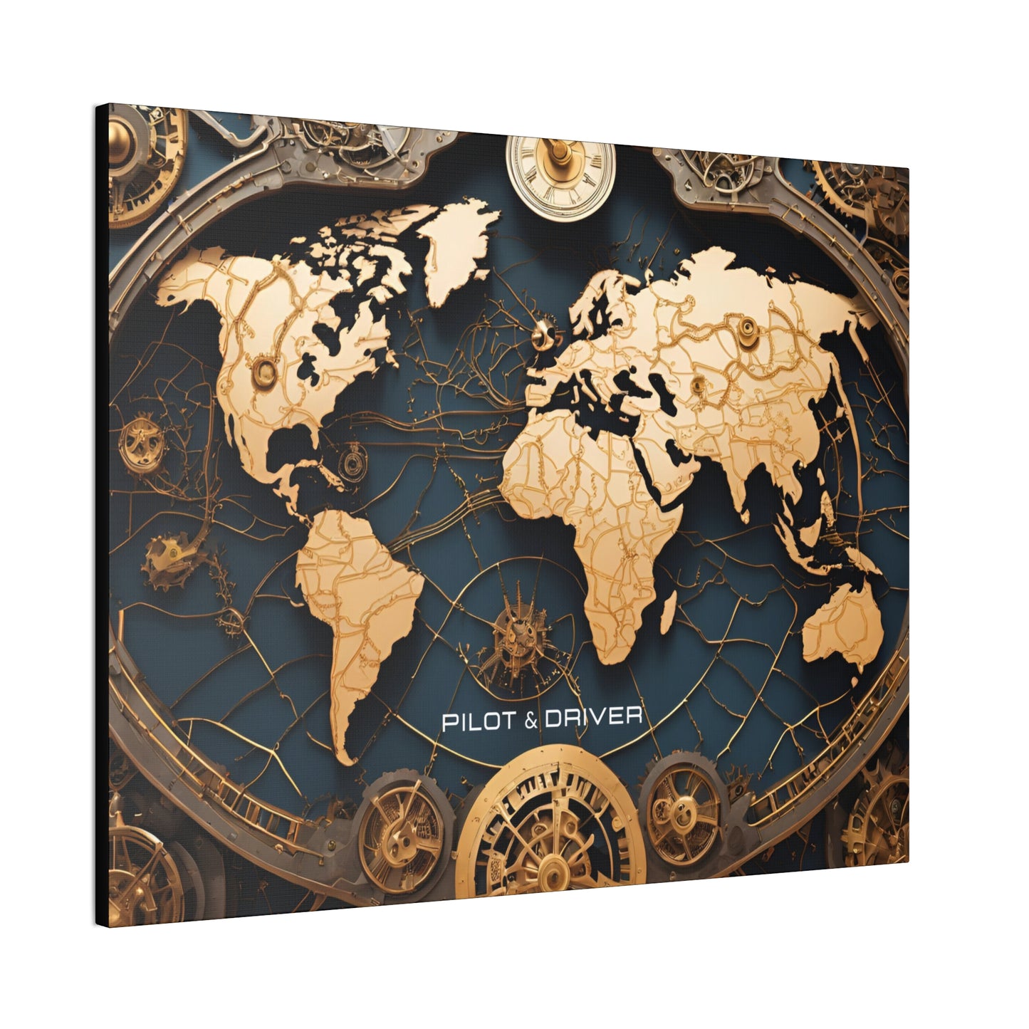 Pilot & Driver™ Vintage Maps Collection | Stretched Canvas Prints | Map 03