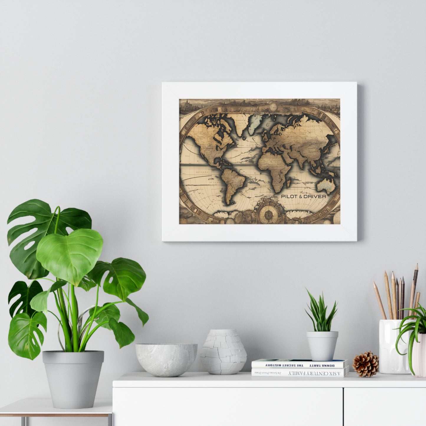 Vintage Maps Collection | Framed Giclée Print | Map 01