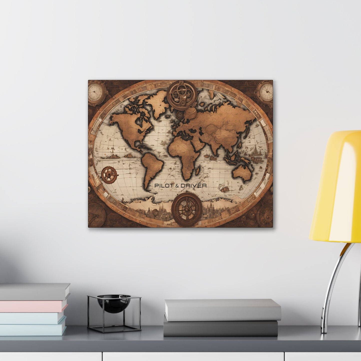 Pilot & Driver™ Vintage Maps Collection | Stretched Canvas Prints | Map 02