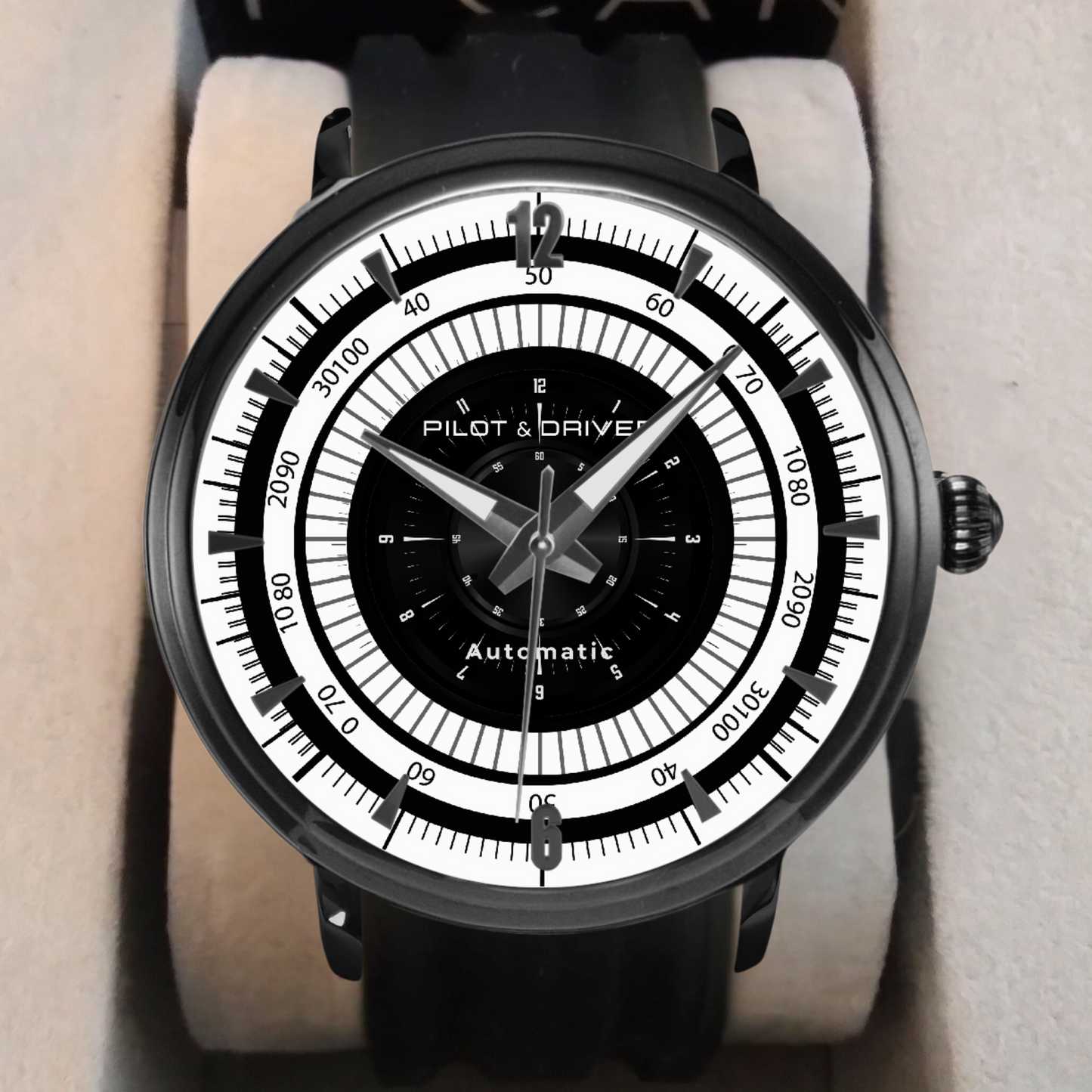 Pilot & Driver™ | Aero 02 | Automatic Watch | 46mm, Rubber Strap