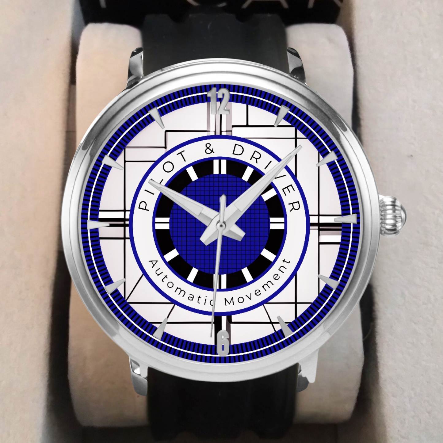 Pilot & Driver™ | Rally Art 02 | Automatic Watch | 46mm, Rubber Strap
