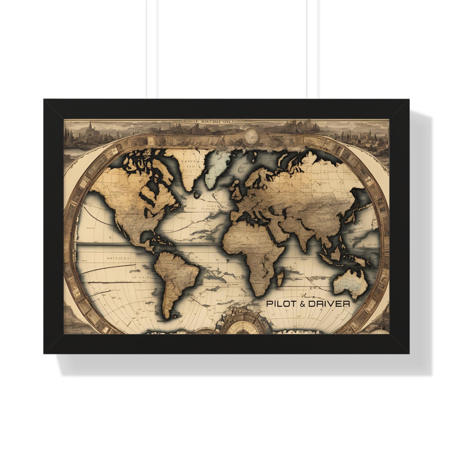 Vintage Maps Collection | Framed Giclée Print | Map 01