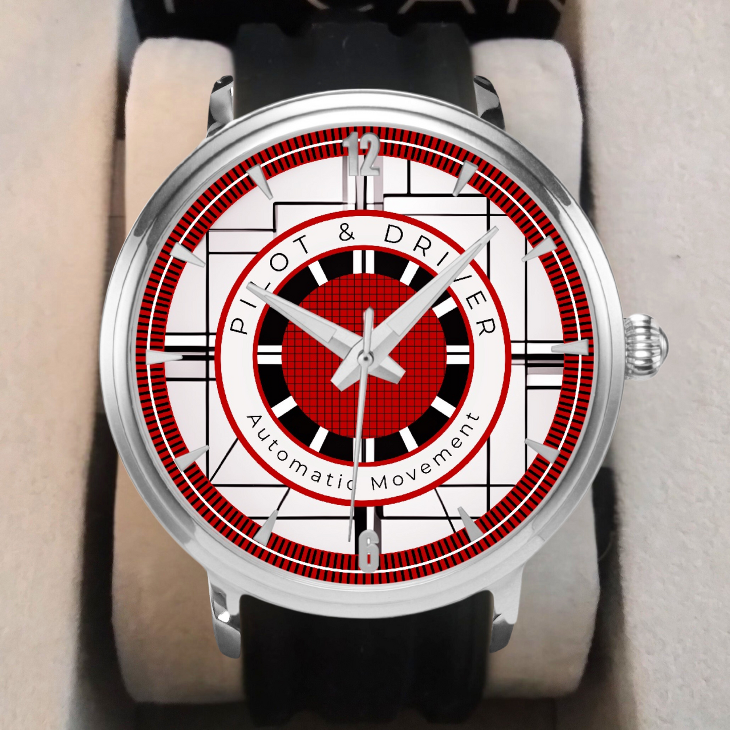 Pilot & Driver™ | Rally Art 03 | Automatic Watch | 46mm, Rubber Strap