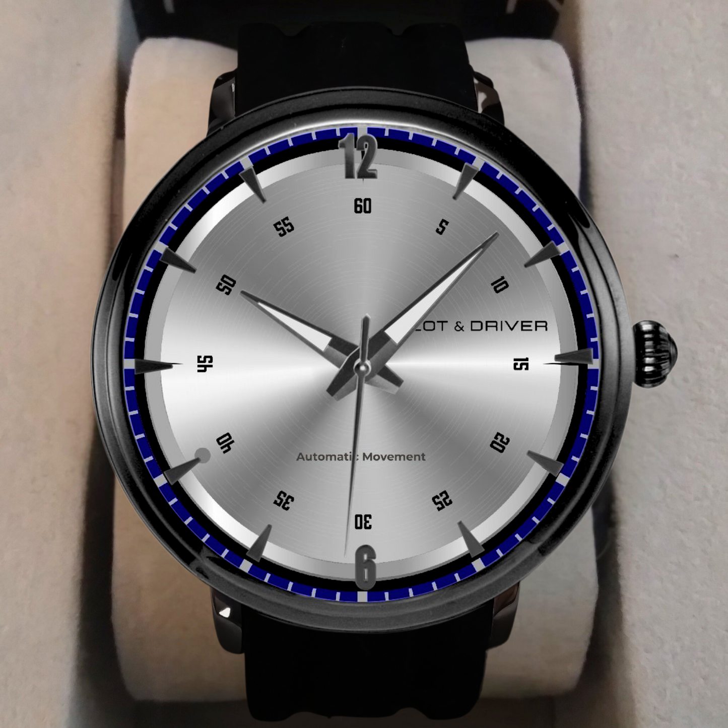 Pilot & Driver™ | Retro 03 | Automatic Watch | 46mm, Rubber Strap
