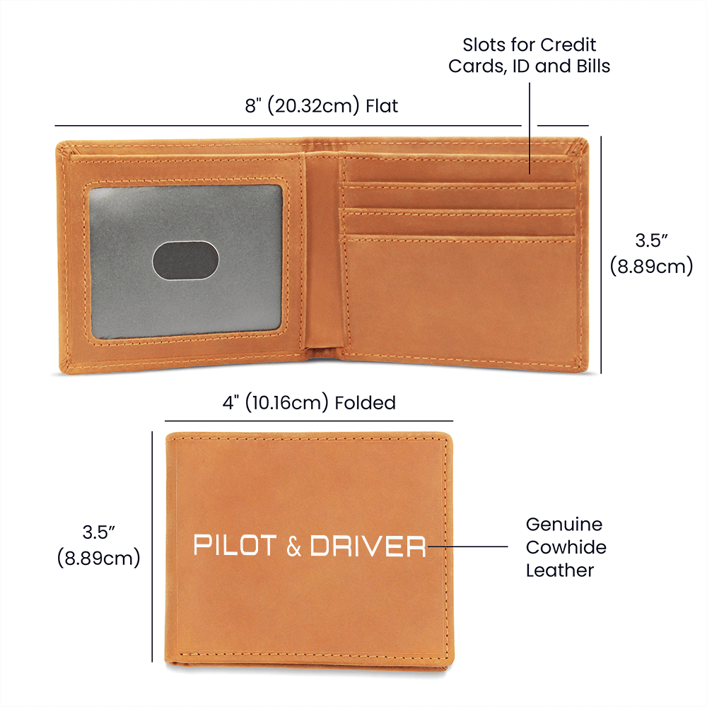 Pilot & Driver | Bi-Fold Leather Wallet