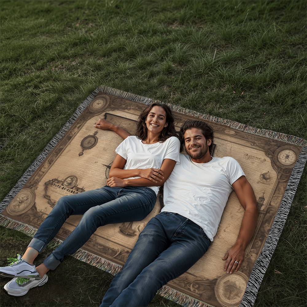 Pilot & Driver™ | Heirloom Woven Blanket | 100% Cotton | Florida
