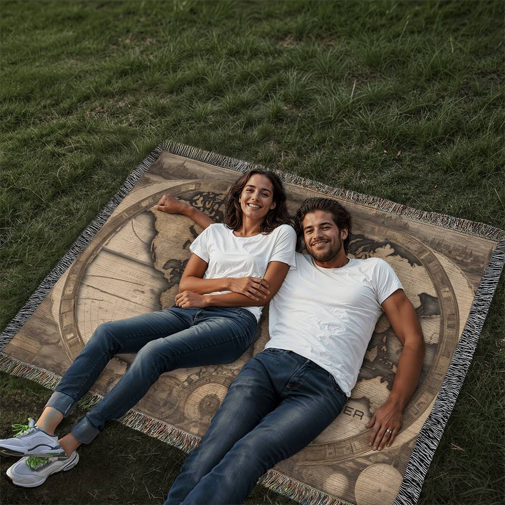 Pilot & Driver™ | Heirloom Woven Blanket | 100% Cotton | World 01