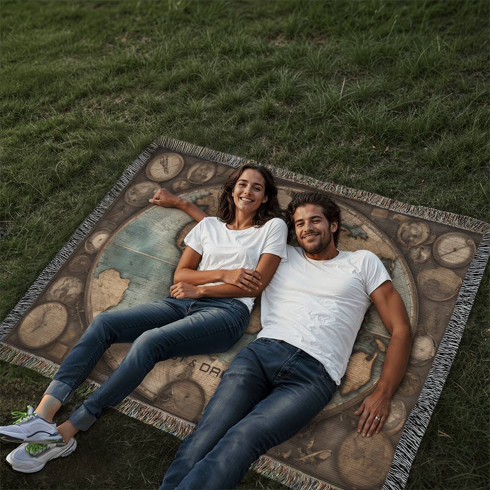 Pilot & Driver™ | Heirloom Woven Blanket | World Map 03