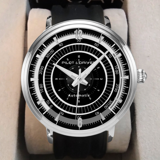 Pilot & Driver™ | Aero 04 | Automatic Watch | 46mm, Rubber Strap