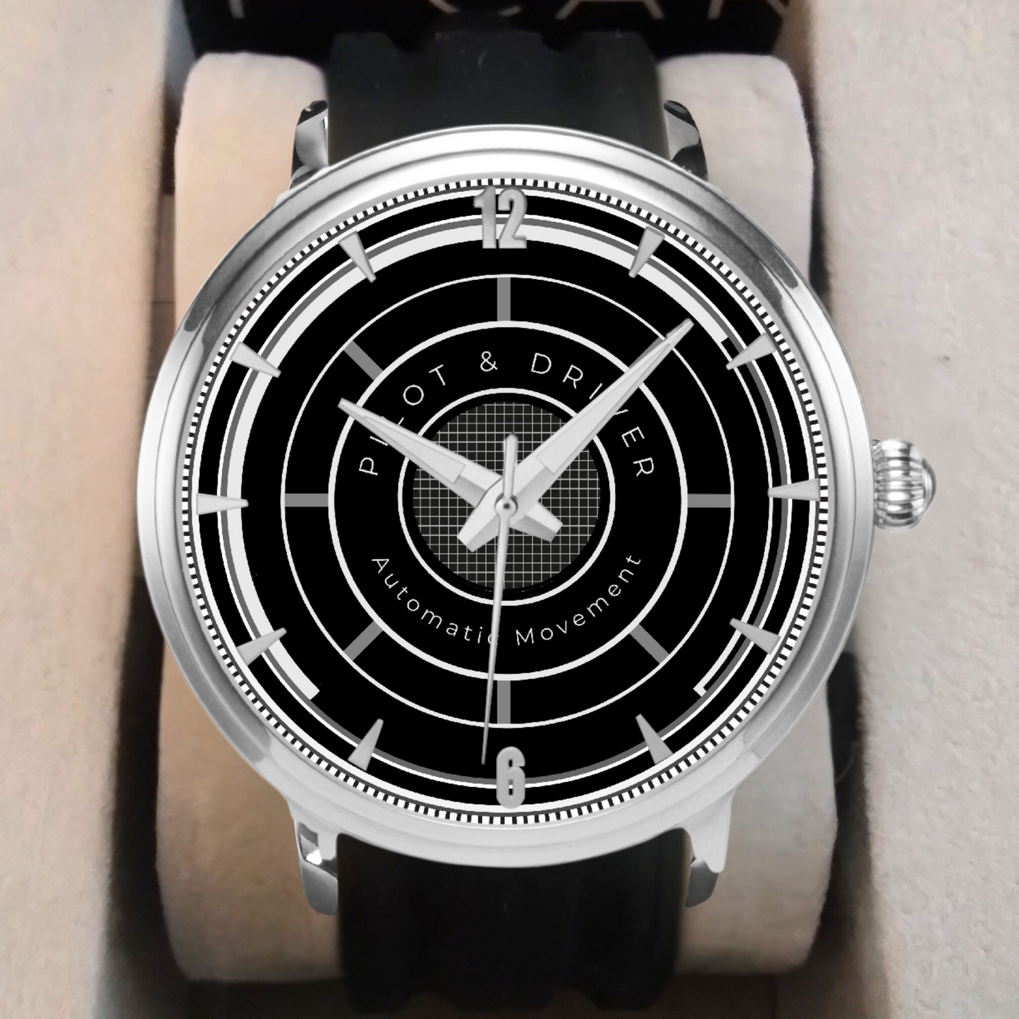 Pilot & Driver™ | Avia 02 | Automatic Watch | 46mm, Rubber Strap