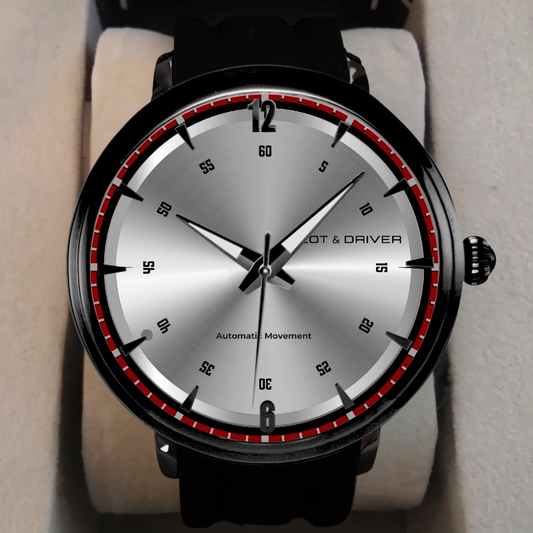 Pilot & Driver™ | Retro 02 | Automatic Watch | 46mm, Rubber Strap