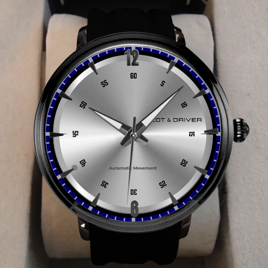 Pilot & Driver™ | Retro 03 | Automatic Watch | 46mm, Rubber Strap